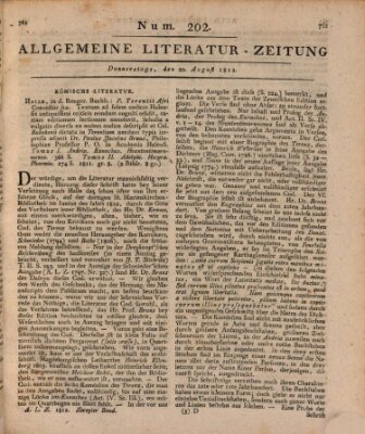 Allgemeine Literatur-Zeitung (Literarisches Zentralblatt für Deutschland) Donnerstag 20. August 1812