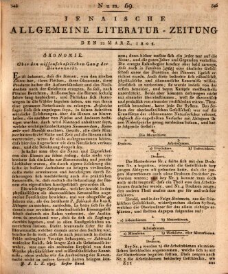 Jenaische allgemeine Literatur-Zeitung vom Jahre ... Freitag 22. März 1805