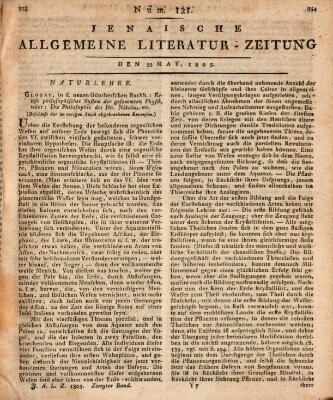 Jenaische allgemeine Literatur-Zeitung vom Jahre ... Mittwoch 22. Mai 1805