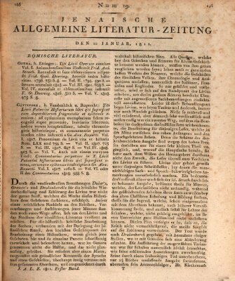 Jenaische allgemeine Literatur-Zeitung vom Jahre ... Dienstag 22. Januar 1811