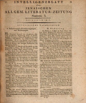 Jenaische allgemeine Literatur-Zeitung vom Jahre ... Mittwoch 9. Januar 1811