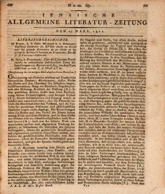 Jenaische allgemeine Literatur-Zeitung vom Jahre ... Montag 25. März 1811