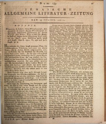 Jenaische allgemeine Literatur-Zeitung vom Jahre ... Samstag 13. Juli 1811