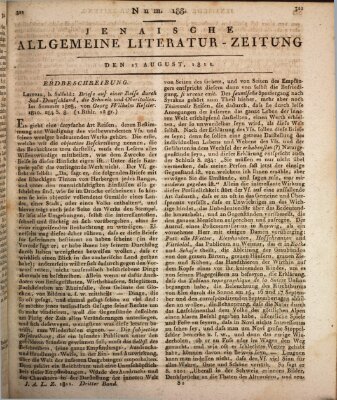 Jenaische allgemeine Literatur-Zeitung vom Jahre ... Samstag 17. August 1811