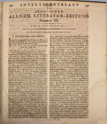 Jenaische allgemeine Literatur-Zeitung vom Jahre ... Samstag 21. September 1811