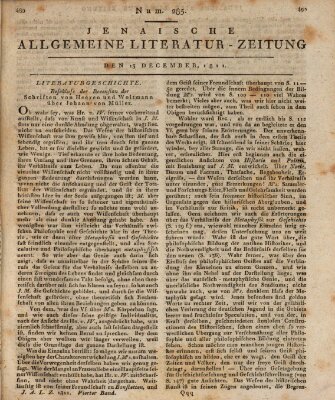 Jenaische allgemeine Literatur-Zeitung vom Jahre ... Freitag 13. Dezember 1811