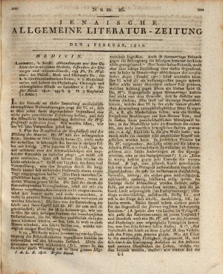 Jenaische allgemeine Literatur-Zeitung vom Jahre ... Dienstag 4. Februar 1812