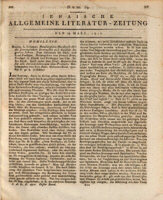 Jenaische allgemeine Literatur-Zeitung vom Jahre ... Samstag 28. März 1812
