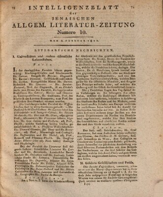 Jenaische allgemeine Literatur-Zeitung vom Jahre ... Samstag 8. Februar 1812