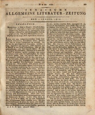Jenaische allgemeine Literatur-Zeitung vom Jahre ... Dienstag 2. Juni 1812