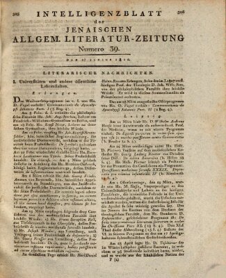 Jenaische allgemeine Literatur-Zeitung vom Jahre ... Mittwoch 17. Juni 1812