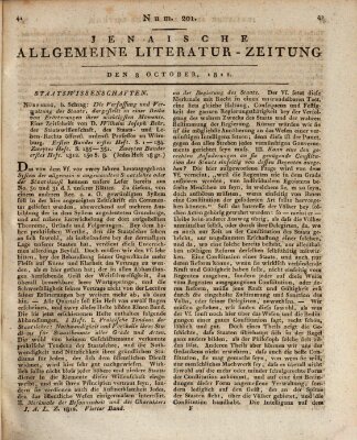 Jenaische allgemeine Literatur-Zeitung vom Jahre ... Donnerstag 8. Oktober 1812