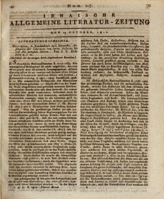 Jenaische allgemeine Literatur-Zeitung vom Jahre ... Samstag 24. Oktober 1812
