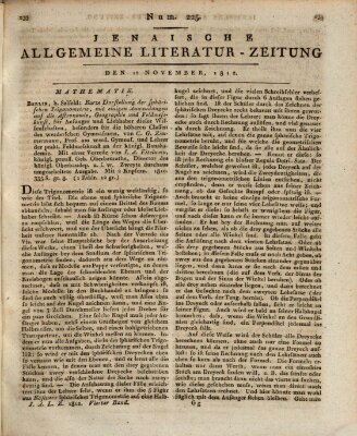 Jenaische allgemeine Literatur-Zeitung vom Jahre ... Donnerstag 12. November 1812