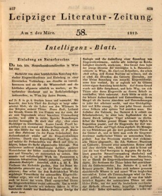 Leipziger Literaturzeitung Samstag 7. März 1812