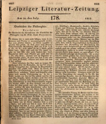 Leipziger Literaturzeitung Dienstag 21. Juli 1812