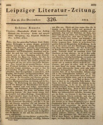 Leipziger Literaturzeitung Montag 28. Dezember 1812