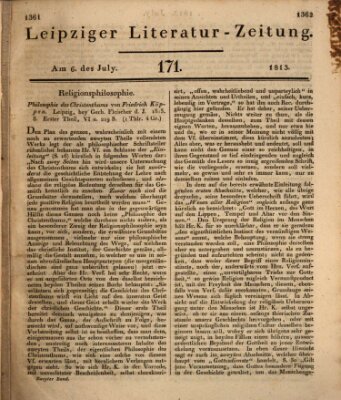 Leipziger Literaturzeitung Dienstag 6. Juli 1813
