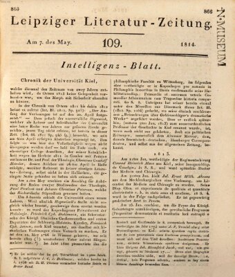 Leipziger Literaturzeitung Samstag 7. Mai 1814