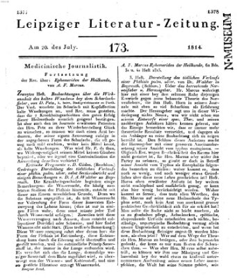 Leipziger Literaturzeitung Mittwoch 20. Juli 1814