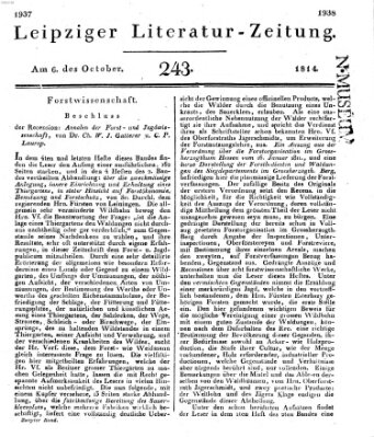 Leipziger Literaturzeitung Donnerstag 6. Oktober 1814