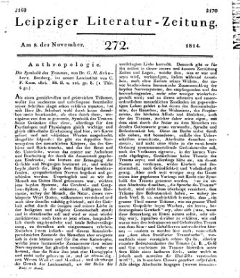 Leipziger Literaturzeitung Dienstag 8. November 1814