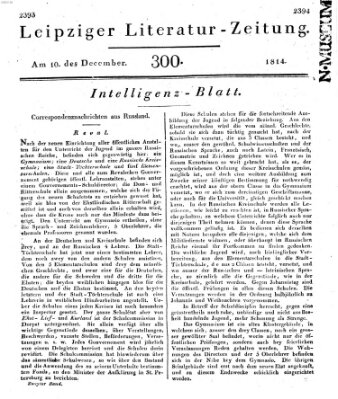 Leipziger Literaturzeitung Samstag 10. Dezember 1814