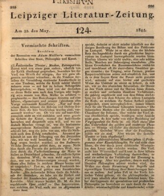 Leipziger Literaturzeitung Dienstag 23. Mai 1815
