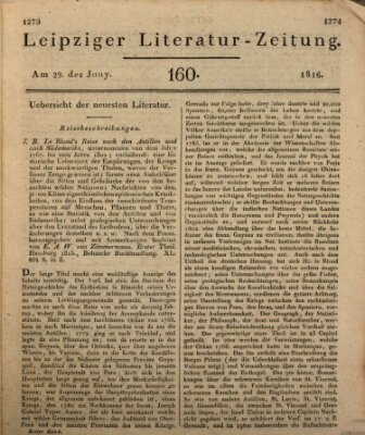 Leipziger Literaturzeitung Samstag 29. Juni 1816