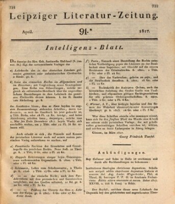 Leipziger Literaturzeitung Samstag 5. April 1817