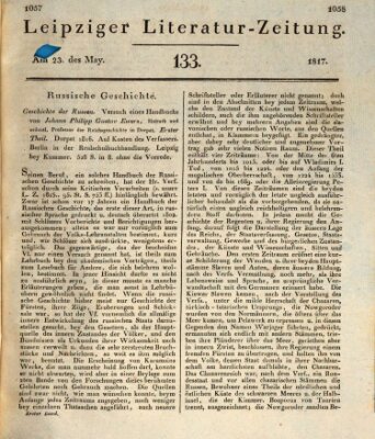 Leipziger Literaturzeitung Freitag 23. Mai 1817