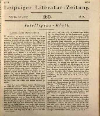 Leipziger Literaturzeitung Samstag 21. Juni 1817