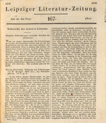 Leipziger Literaturzeitung Montag 30. Juni 1817