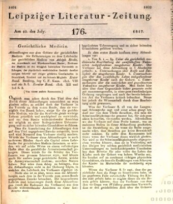 Leipziger Literaturzeitung Donnerstag 10. Juli 1817