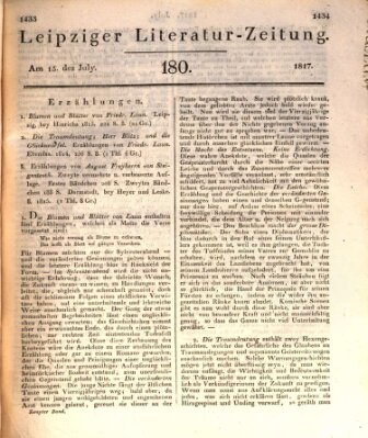 Leipziger Literaturzeitung Dienstag 15. Juli 1817