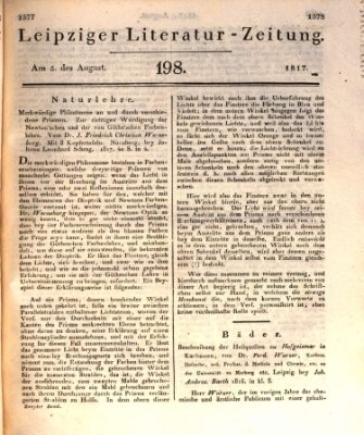 Leipziger Literaturzeitung Dienstag 5. August 1817