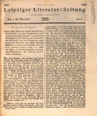 Leipziger Literaturzeitung Freitag 5. Dezember 1817