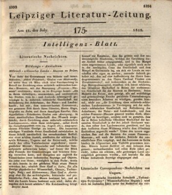 Leipziger Literaturzeitung Samstag 11. Juli 1818