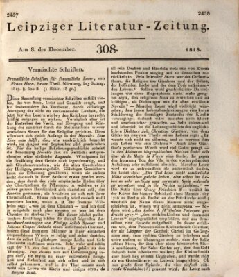 Leipziger Literaturzeitung Dienstag 8. Dezember 1818