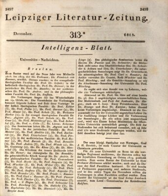Leipziger Literaturzeitung Samstag 12. Dezember 1818