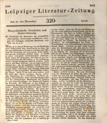 Leipziger Literaturzeitung Montag 21. Dezember 1818