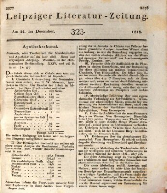 Leipziger Literaturzeitung Donnerstag 24. Dezember 1818