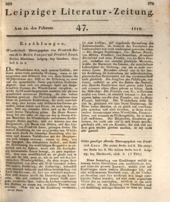 Leipziger Literaturzeitung Mittwoch 24. Februar 1819