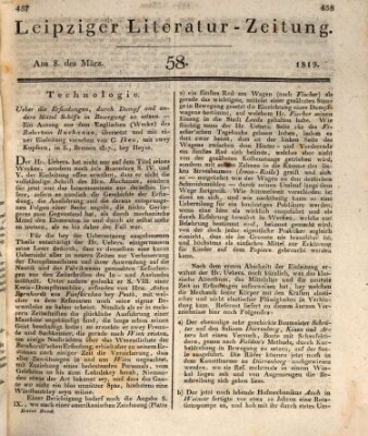 Leipziger Literaturzeitung Montag 8. März 1819