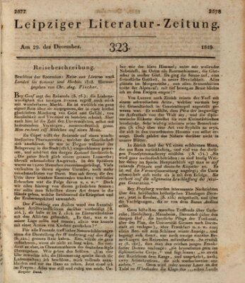 Leipziger Literaturzeitung Mittwoch 29. Dezember 1819