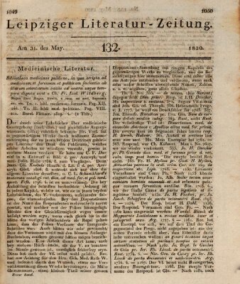 Leipziger Literaturzeitung Mittwoch 31. Mai 1820
