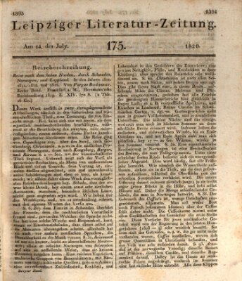 Leipziger Literaturzeitung Freitag 14. Juli 1820