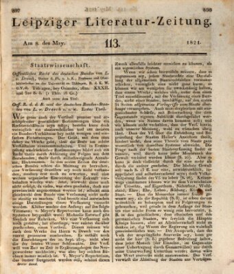 Leipziger Literaturzeitung Dienstag 8. Mai 1821