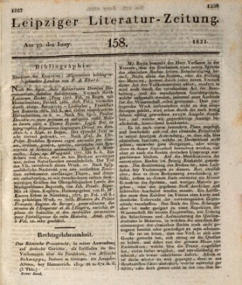 Leipziger Literaturzeitung Freitag 29. Juni 1821