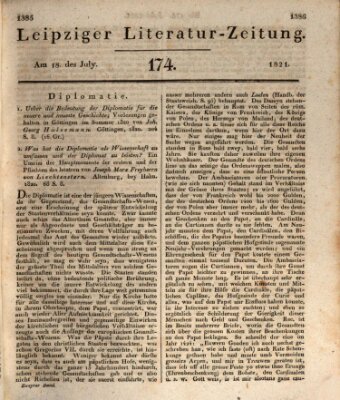 Leipziger Literaturzeitung Mittwoch 18. Juli 1821